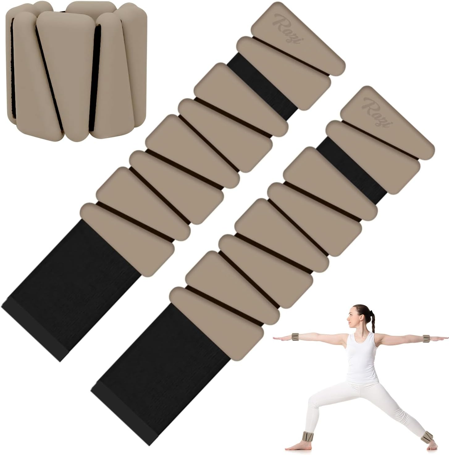 Ankle Weights, Wrist & Ankle Weights for Exercise/Home Gym, Use for Pilaties, Fitness, Weight Loss, Aerobics and Walking, Weighted Ankle Weights for Women and Men. 2 Pack, 2Ib