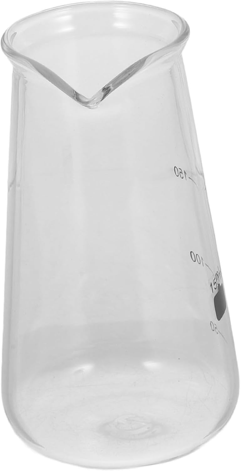 INOOMP Glass Milk Frothing Pitcher with Scale Measuring Cup Small Capacity Creamer Container for Espresso Coffee Tea Brewing Dishwasher Safe Stylish Design image number 4