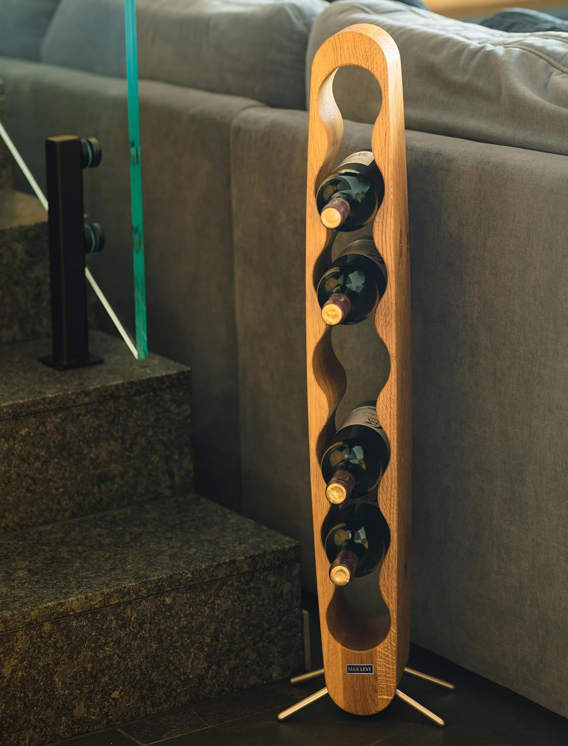 Max Levi&reg; Provence Select Oak - Wine Rack (Silver Legs) - Black Legs image number 4