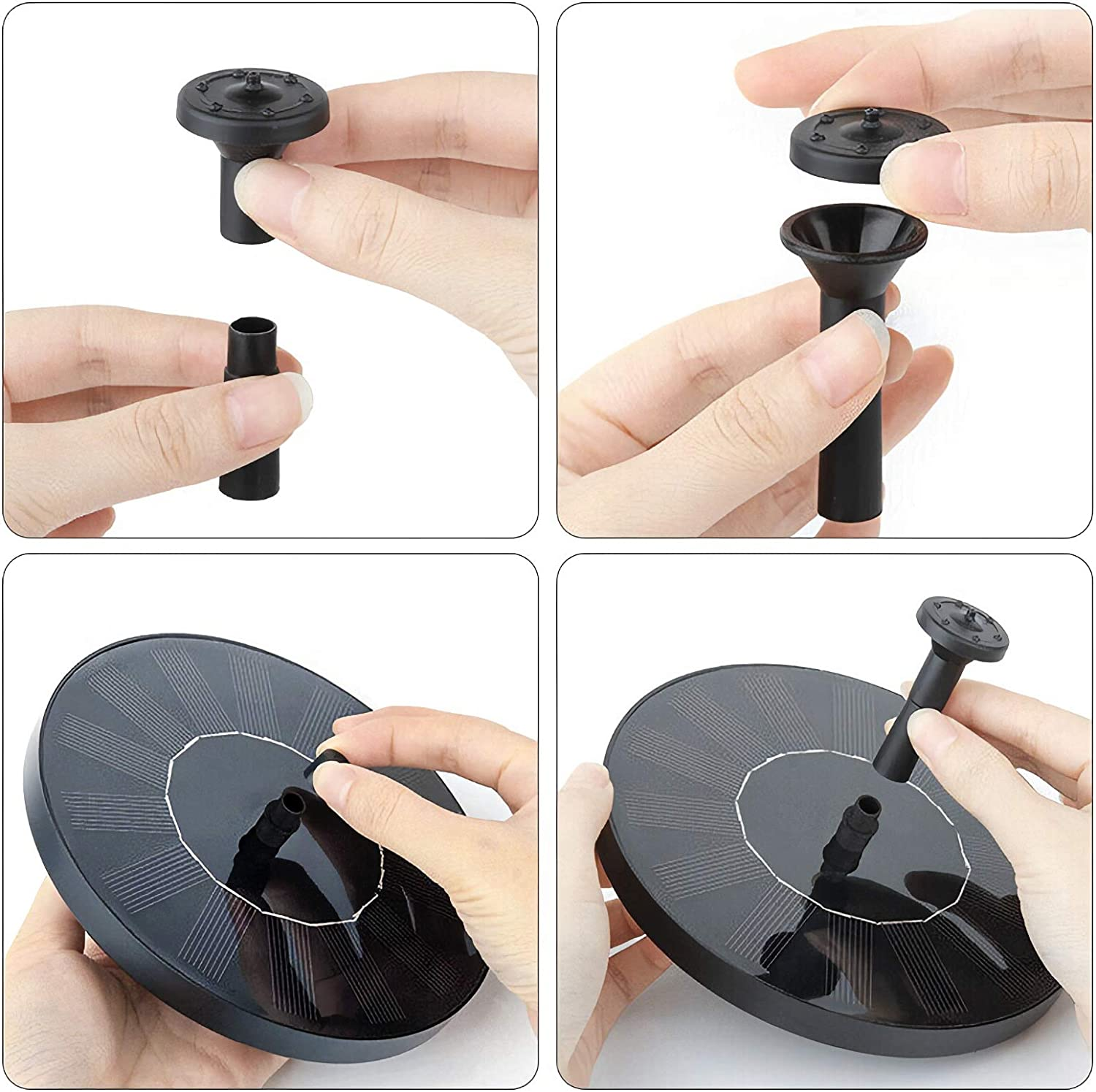 AUS Living Solar Fountain with 1.5W Pump, Floating Bird Bath, Water Feature for Garden, Pool or Pond. Simple to Use, No Batteries, or Power Cables Needed image number 4