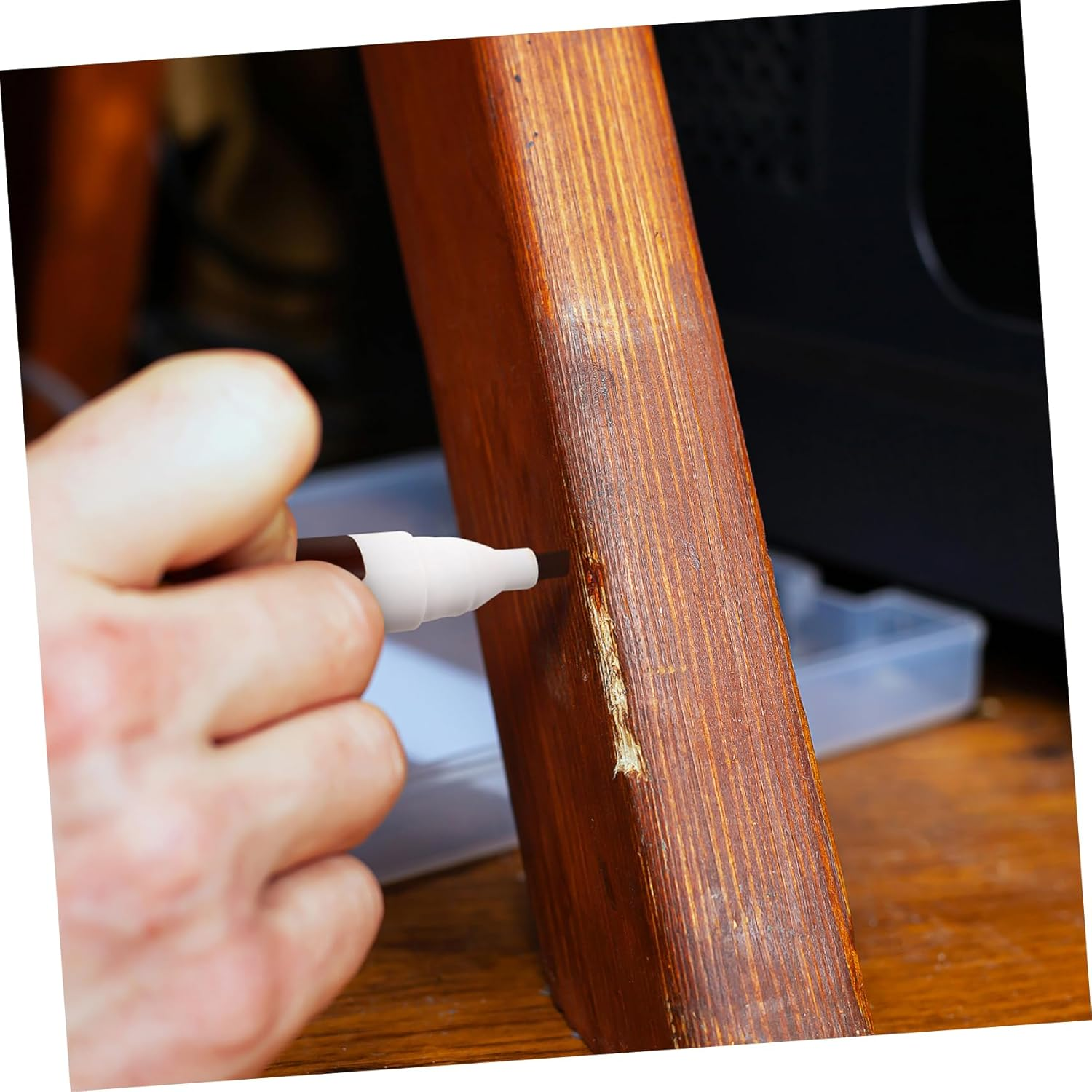 Anneome 6Pcs Wooden Furniture Touch up Markers Repair Pen Scratch Concealing Tools for Living Tables Desks image number 3