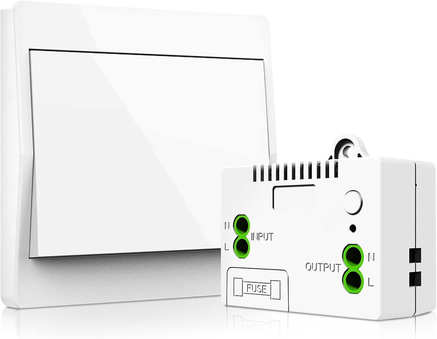 Wireless Switch Light Set, Kinetic Wireless Light Switch, 433.92 Mhz RF Radio Switch and Relay Receiver Controller, Wireless Switch 240 V with Fuse, No Wiring, Waterproof, for Home Office image number 1