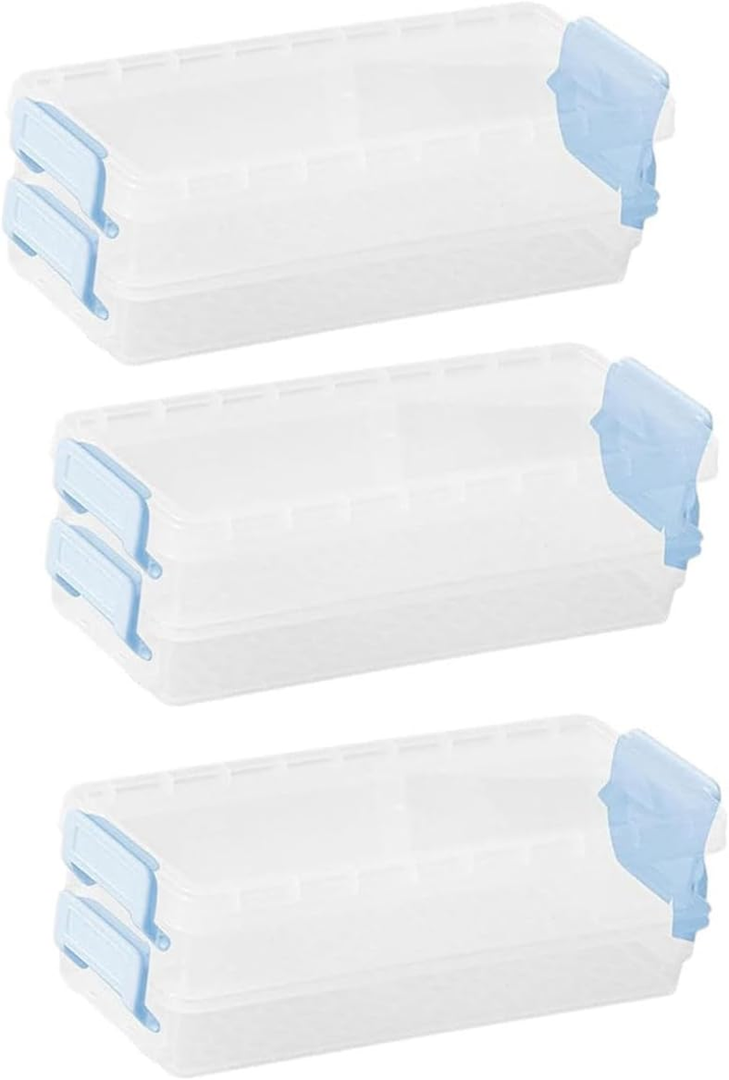 AIMALL 3PCS 2 Layer Versatile Clear Plastic Desktop Organizer Box for Cosmetics, Brushes, and Stationery, Multifunctional with Adjustable Compartments, Ideal for Home and Office Use