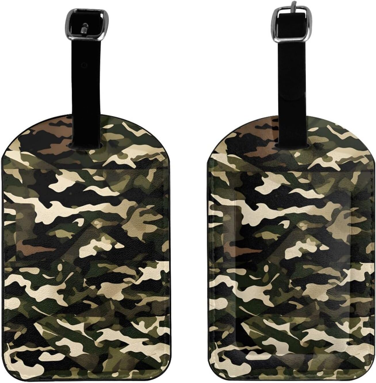 Camo Print Elegant Tag Stylish Tag Luggage Tag 4.3 X 2.76 Inch for Suitcases Travel Bags image number 4