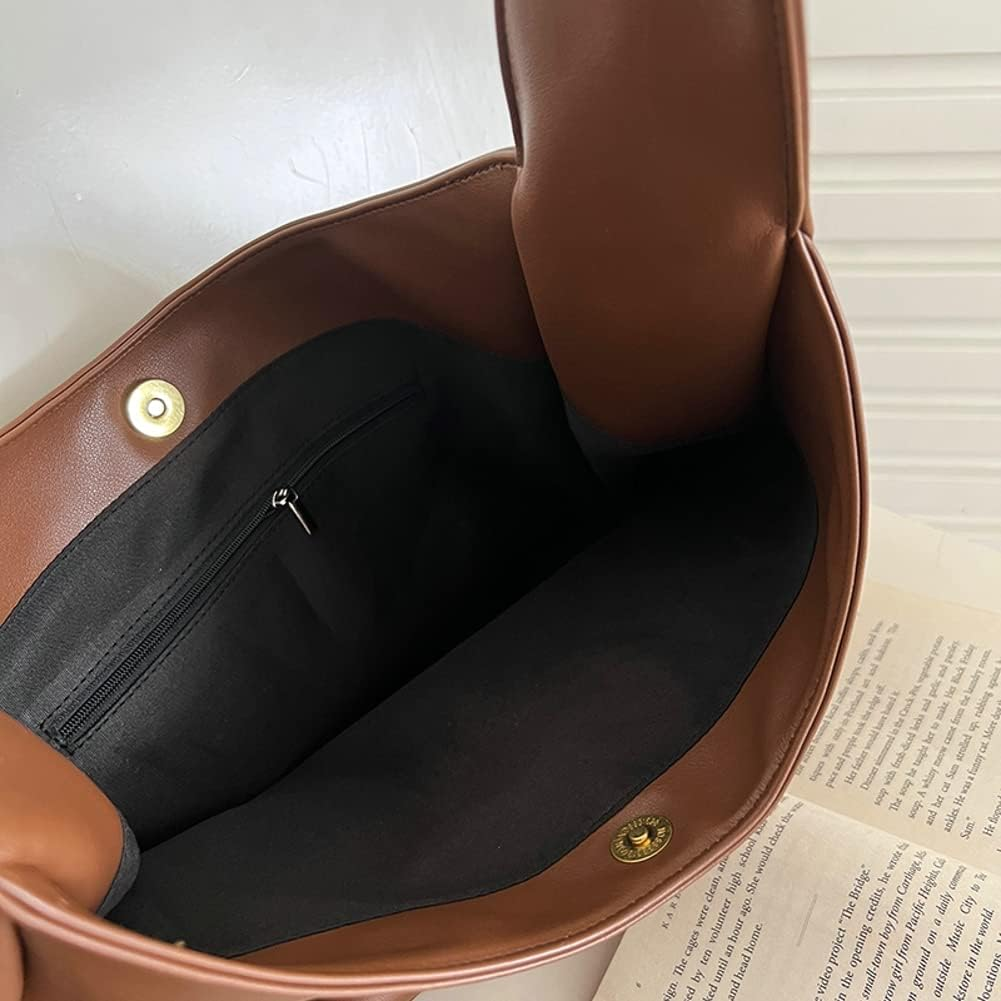 Women Tote Handbags Chic Vegan Leather Tote Bag Purse Stylish Casual Trendy Large Soft Shoulder Bag image number 1