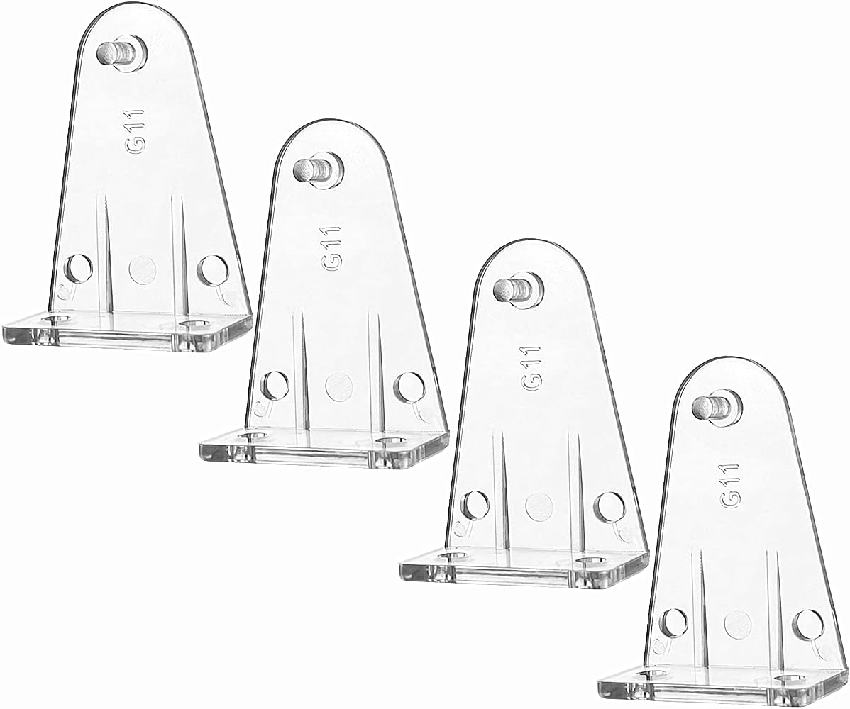 4Pcs Hold down Brackets Clear Color Bottom Rail Hold Clips for 2Inch High Profile Blinds image number 2