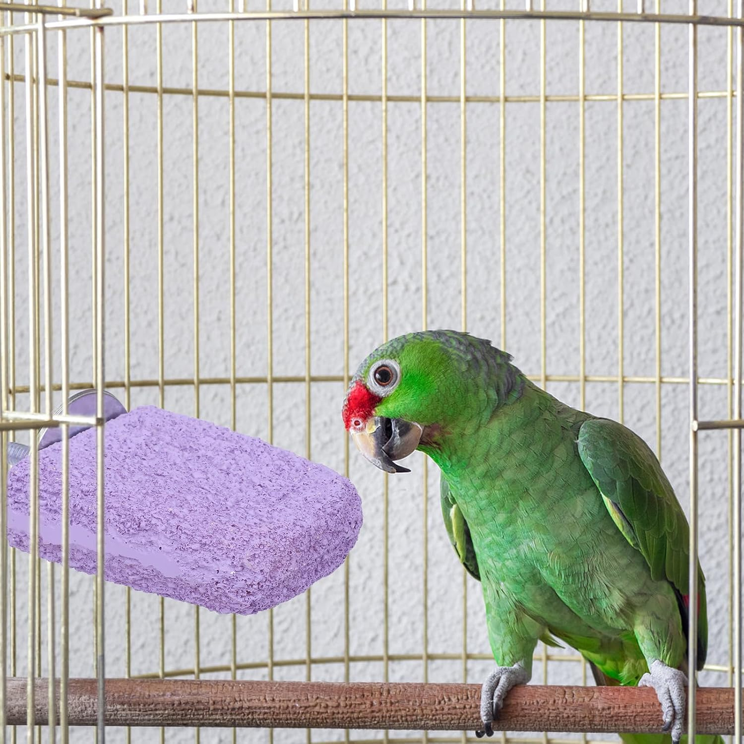 2Pcs Anti-Slip Bird Beak Grinding Stones, Washable Resin Bird Beak Trimmer & Nail Filing Stand Platform Cage Accessories for Parrots Budgies Cockatiels Parakeets image number 6