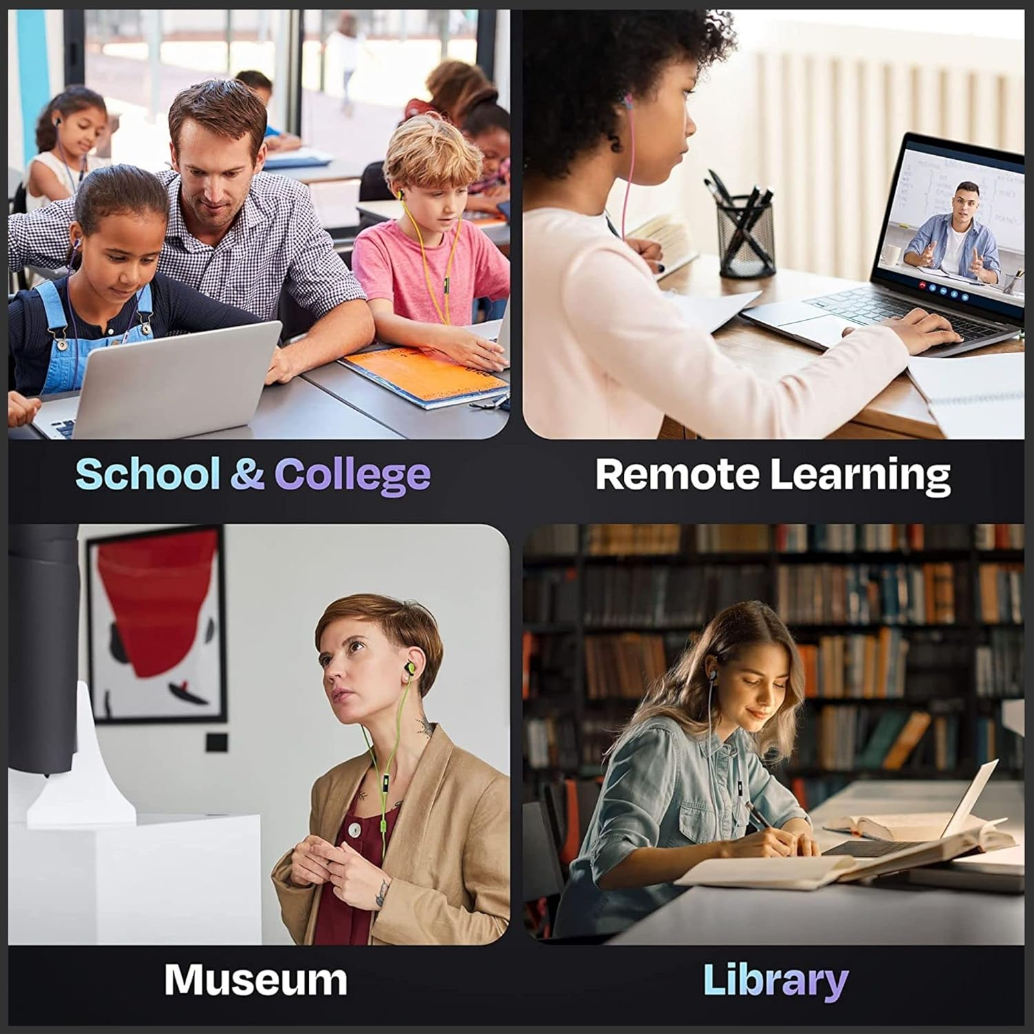 Justjamz Kidz Jelly Roll Colorful In-Ear 3.5Mm Stereo Earbud Earphones - 30 Pack