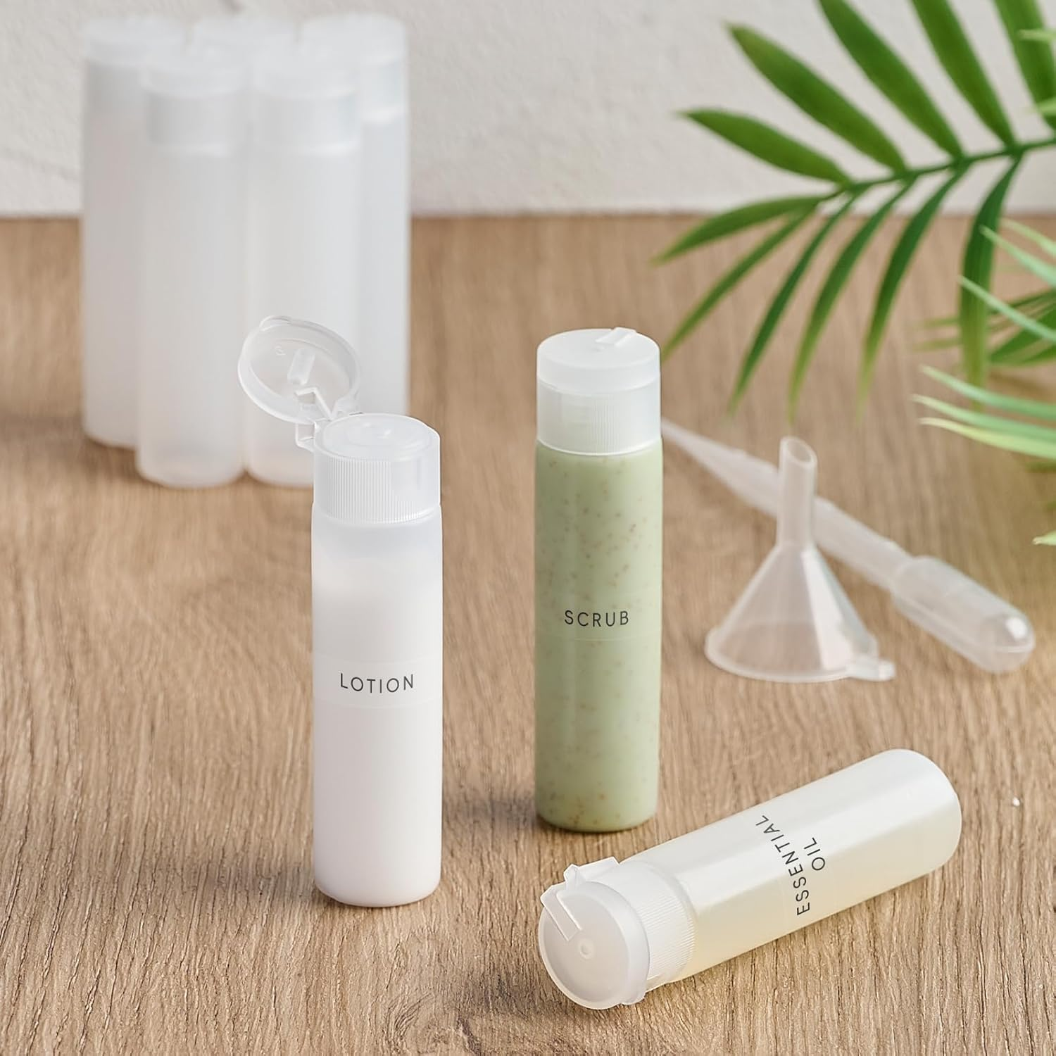 TUZAZO 10 Pack 0.6 OZ Small Travel Squeeze Bottles, Refillable Travel Tubes Empty Cosmetic Containers for Lotion, Shampoo, Conditioner, Sample image number 4