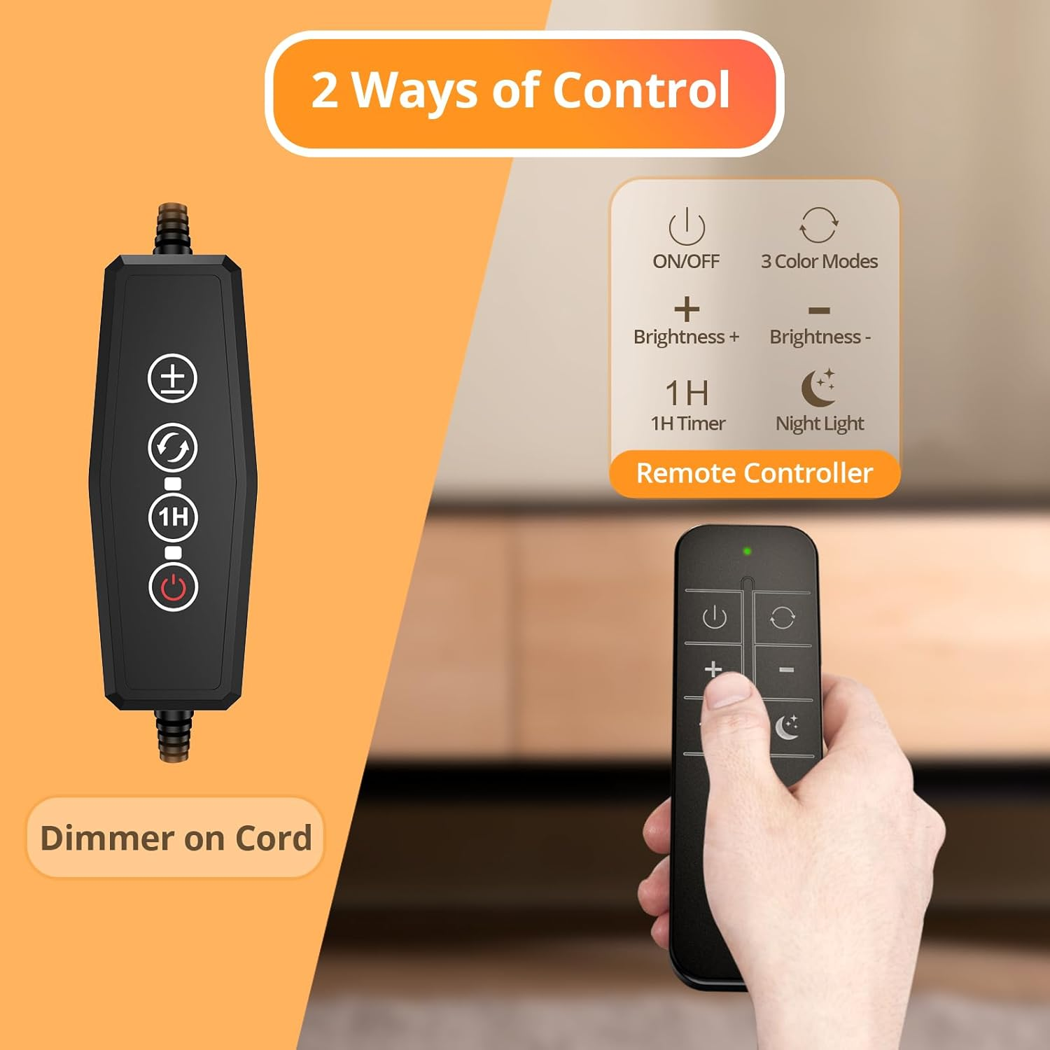 Ifalarila Reading Light with Remote, LED Desk Lamp Clip on [1H Timer & Nightlight] RA>95 Dimmable Flexible Gooseneck, Reading Lamp with Clamp for Table - 4.7'' (Adapter Included)