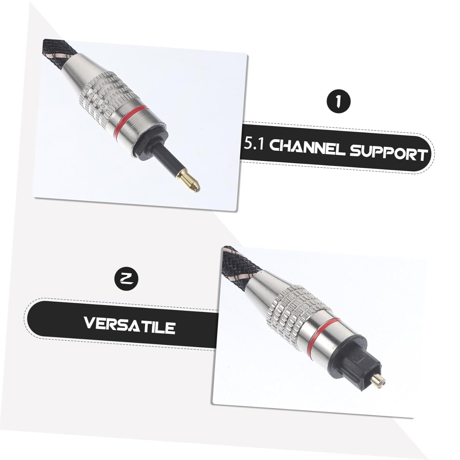 CIYODO Optical Fiber Audio Cable for Home Theater Spdif Digital Output Cord Channel Sound System Compatible Connectors image number 3