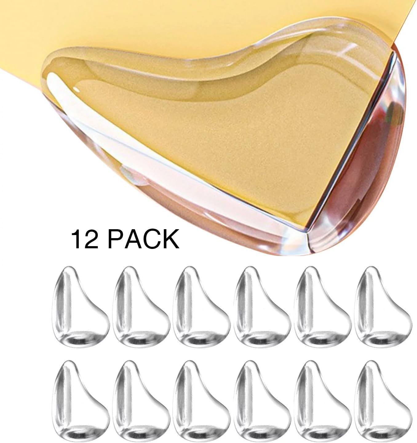 12 Pack Corner Protector for Baby, Clear Corner Protectors, Furniture Corner Guard & Edge Safety Bumpers to Cover Sharp Furniture & Table Edges image number 7