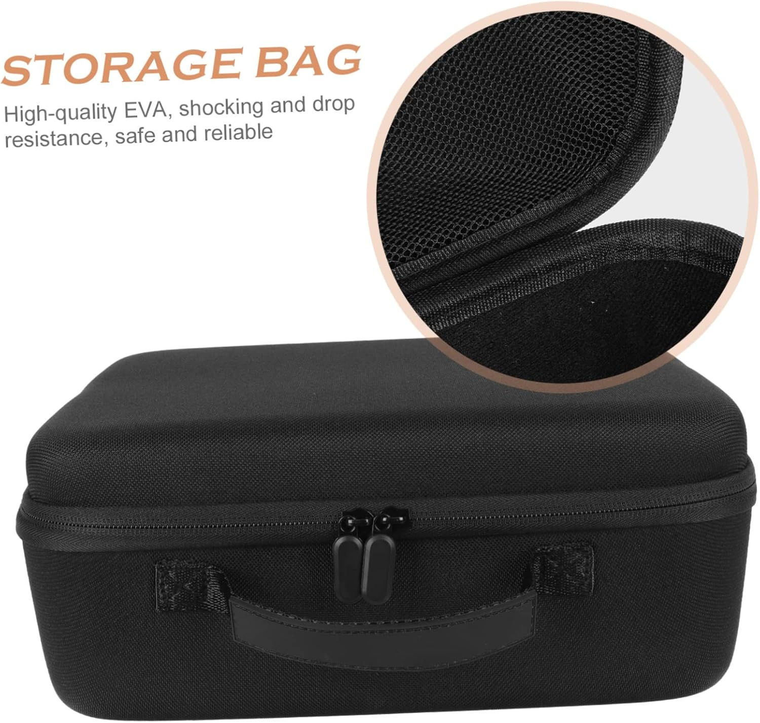 COLLBATH Splash Capacity Hair Dryer Carrier Case Durable Eva Travel Pouch for Hair Styling Tools Storage for Travel and Home Use image number 1