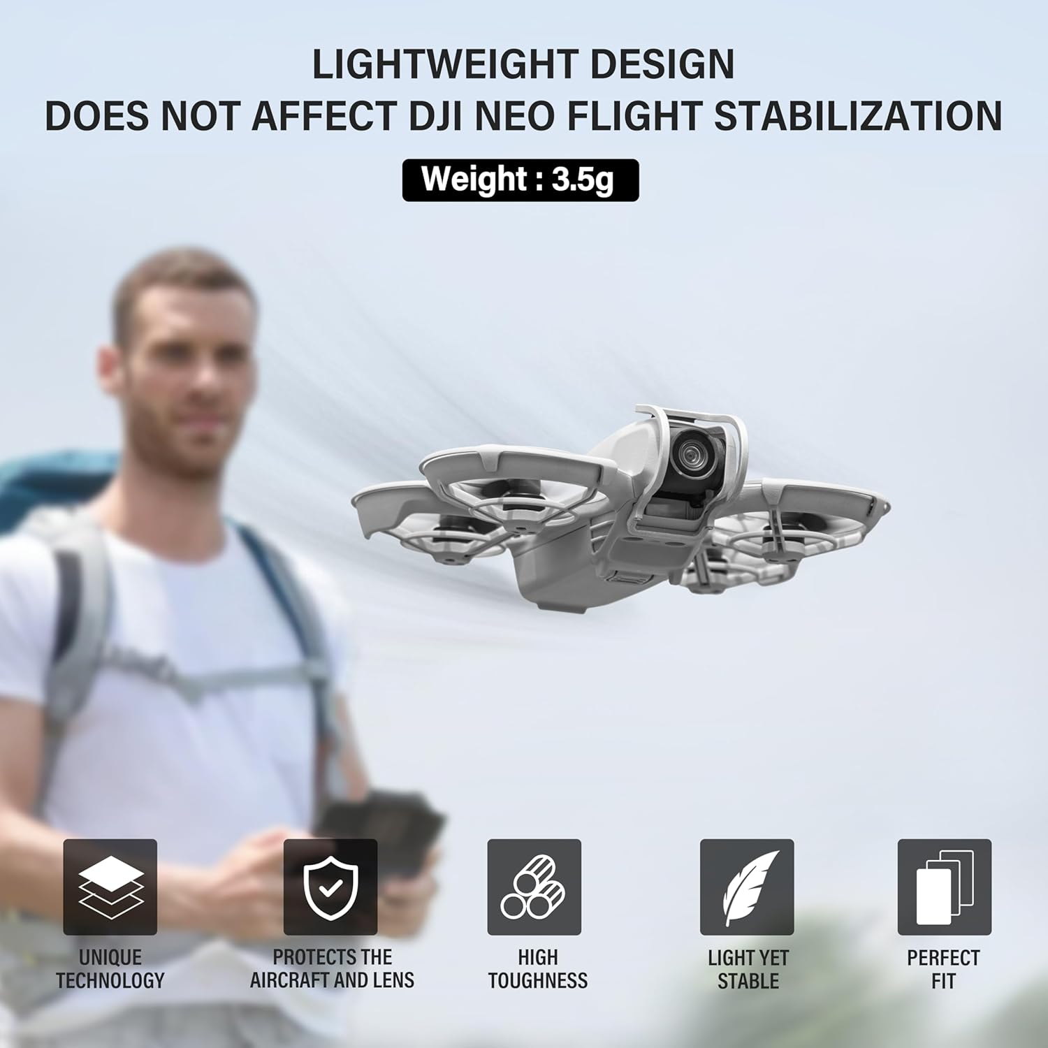 STARTRC Gimbal Bumper Guard for DJI Neo Accessories, Aluminum Alloy Anti-Collision Protection Guard Bar for DJI Neo Drone Camera image number 4