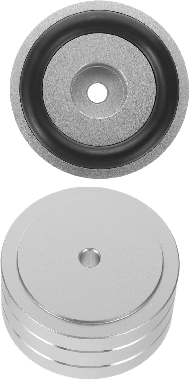 2Pcs Aluminum Alloy anti Vibration Speaker Isolation Feet Pads for Hi-Fi Amplifiers and Audio Equipment Silver Small Size Cushions for Home Audio Accessories image number 5