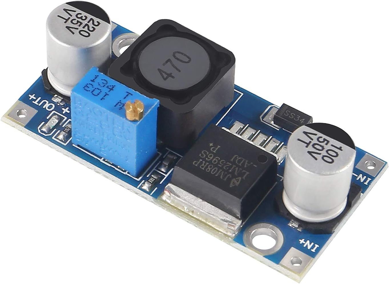 4Pack LM2596 DC-DC Buck Converter, Adjustable Step down Voltage Regulator 3-40V to 1.5-35V High Efficiency Power Supply Volt Reducer Transformer Module image number 2