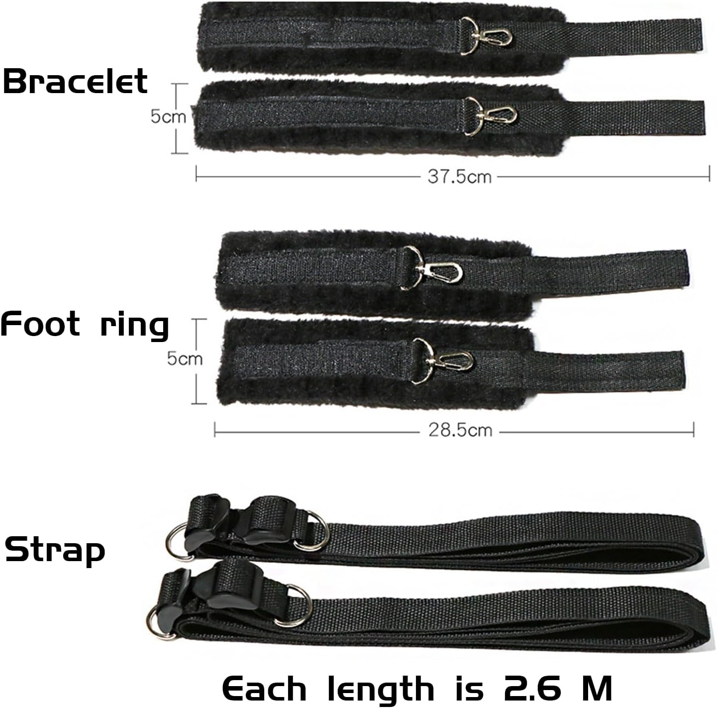 BDSM Kit Sex Bondage Kit Adult Bed Restraint Sex Bonding Straps for Couples Adjustable Spreaders Bar Adult Play Wrist Ankle Cuffs Sex Hand Ties for Women Soft Handcuffs Set Sex Furniture for Bedroom image number 1