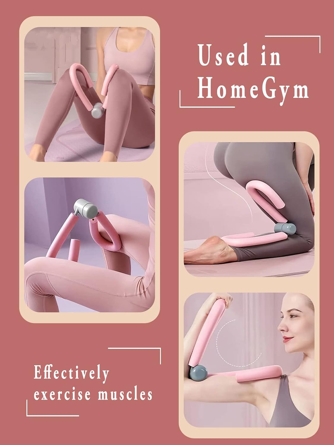 Pink Thigh Master Workout Exerciser Thigh Toner Trimmer Butt Leg Arm Chest Toner, Used in Home Gym to Weight Loss, Thin Thigh and Leg Shaping image number 1