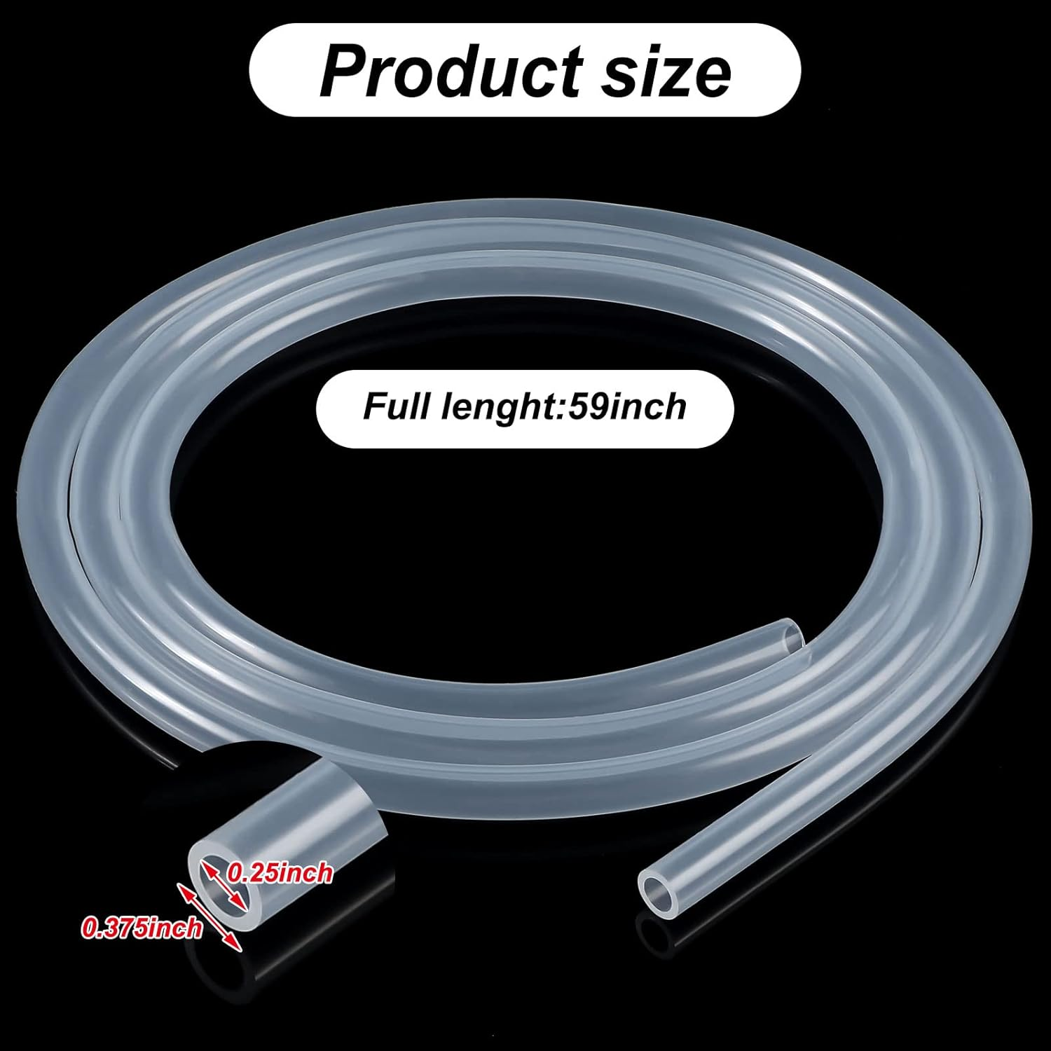 Pangda 3 Pcs Hydraulics Reservoir Hose Replacement Hydration Non Kinking Drink Tube 59 Inches Long Drinking Tubes Bite Bottle Water Bladder Hose for Sports Bladder Backpack System Packs image number 3