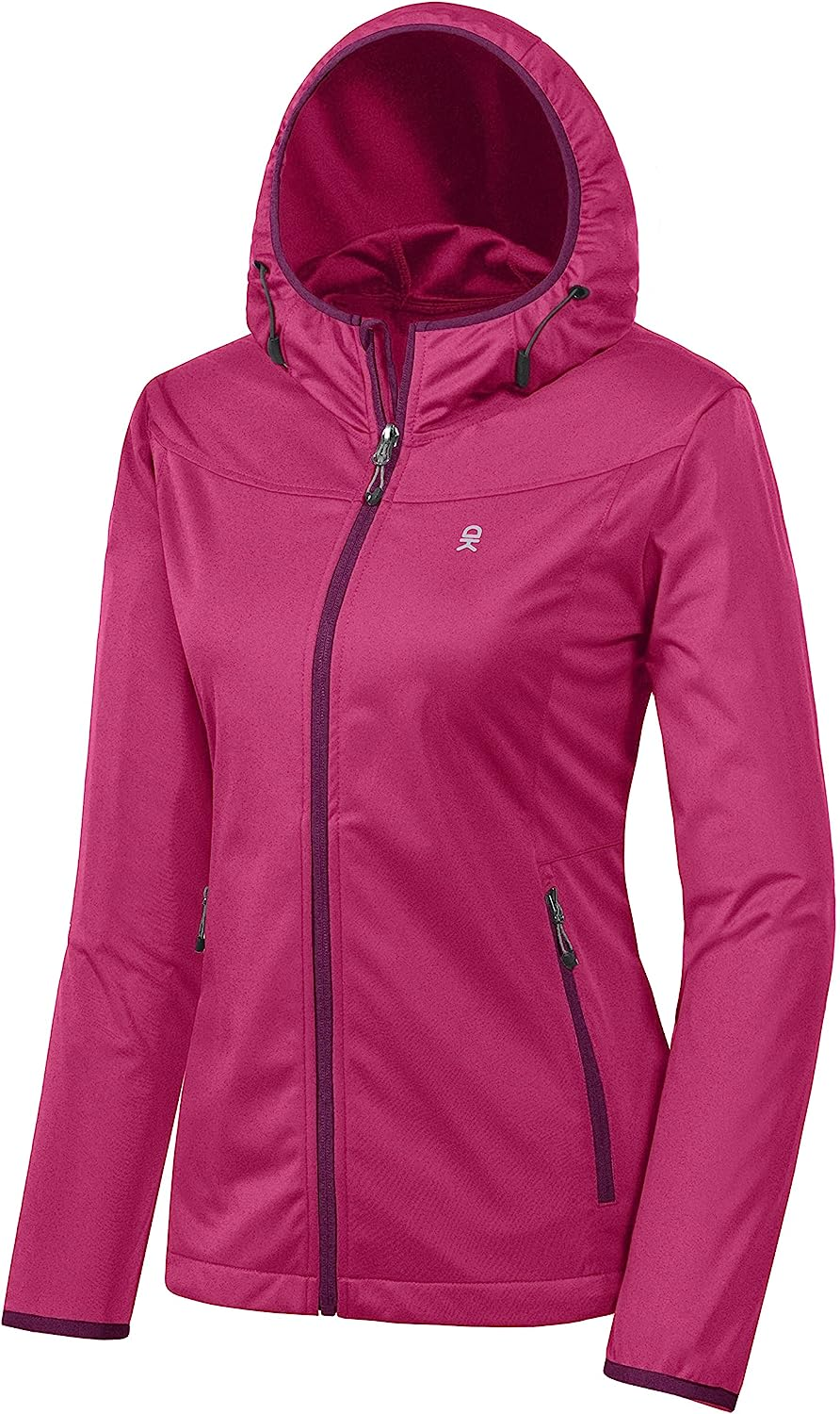 Little Donkey Andy Women'S Lightweight Hooded Softshell Jacket for Running Travel Hiking, Windproof, Water Repellent image number 3
