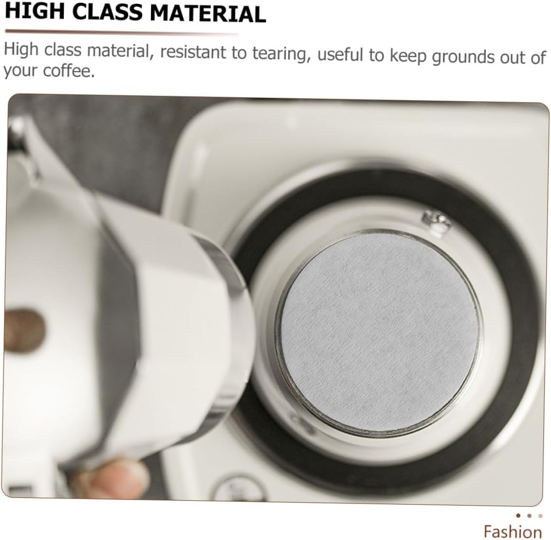 ABOOFAN 400Pcs White Coffee Filter Pads for Espresso Drip Brewing Portable Paper Filters for Coffee Makers and Tea Use Single-Use Space-Saving Stackable Design image number 5