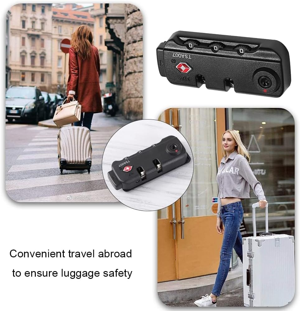 Luggage Locks,Tsa Approved Luggage Password Lock Suitcase Locks 3-Digit Number Combination TSA 372 Suitcases Locks for Toolbox Storage Bag Travel Business image number 6