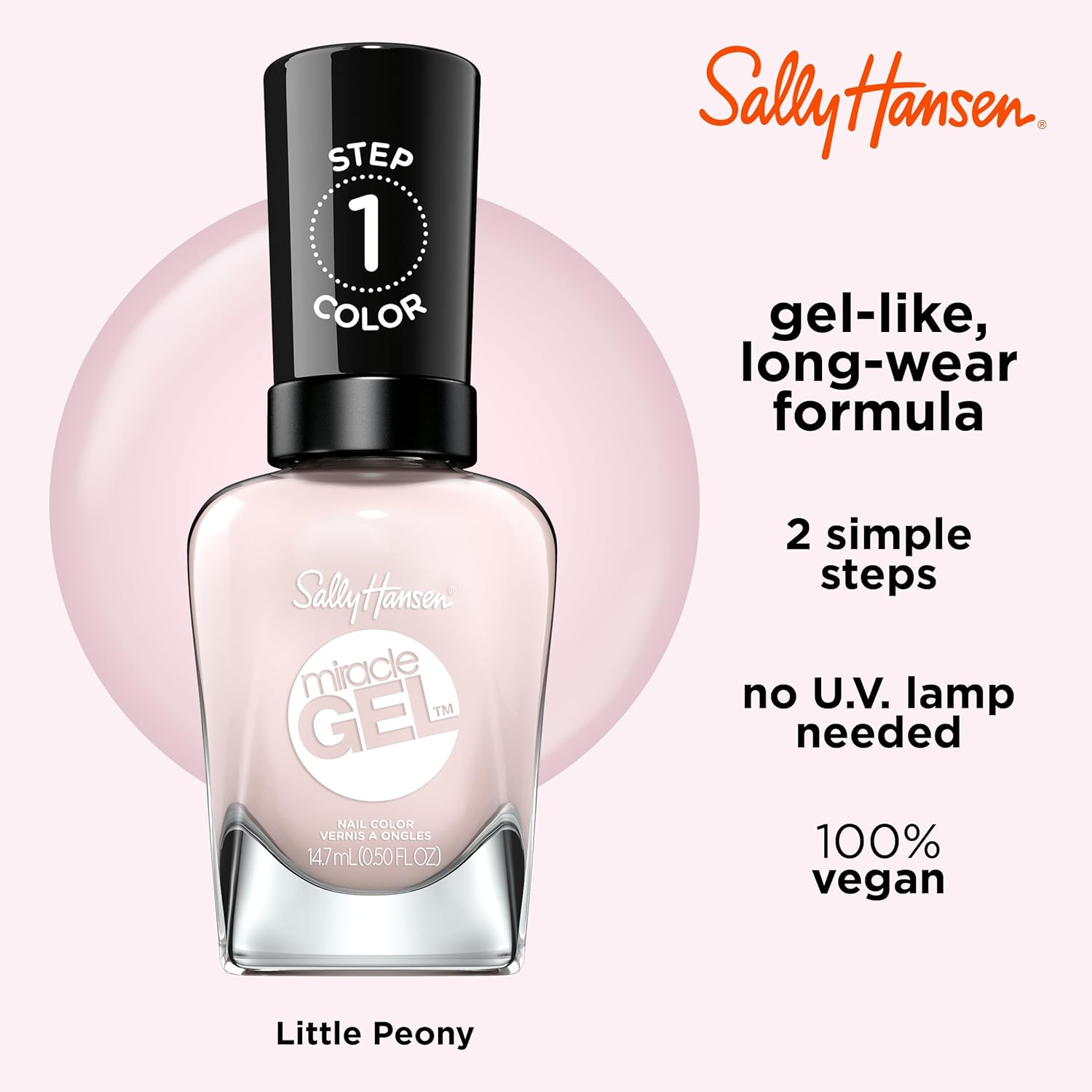 Sally Hansen Miracle Gel Little Peony (Pack of 2)