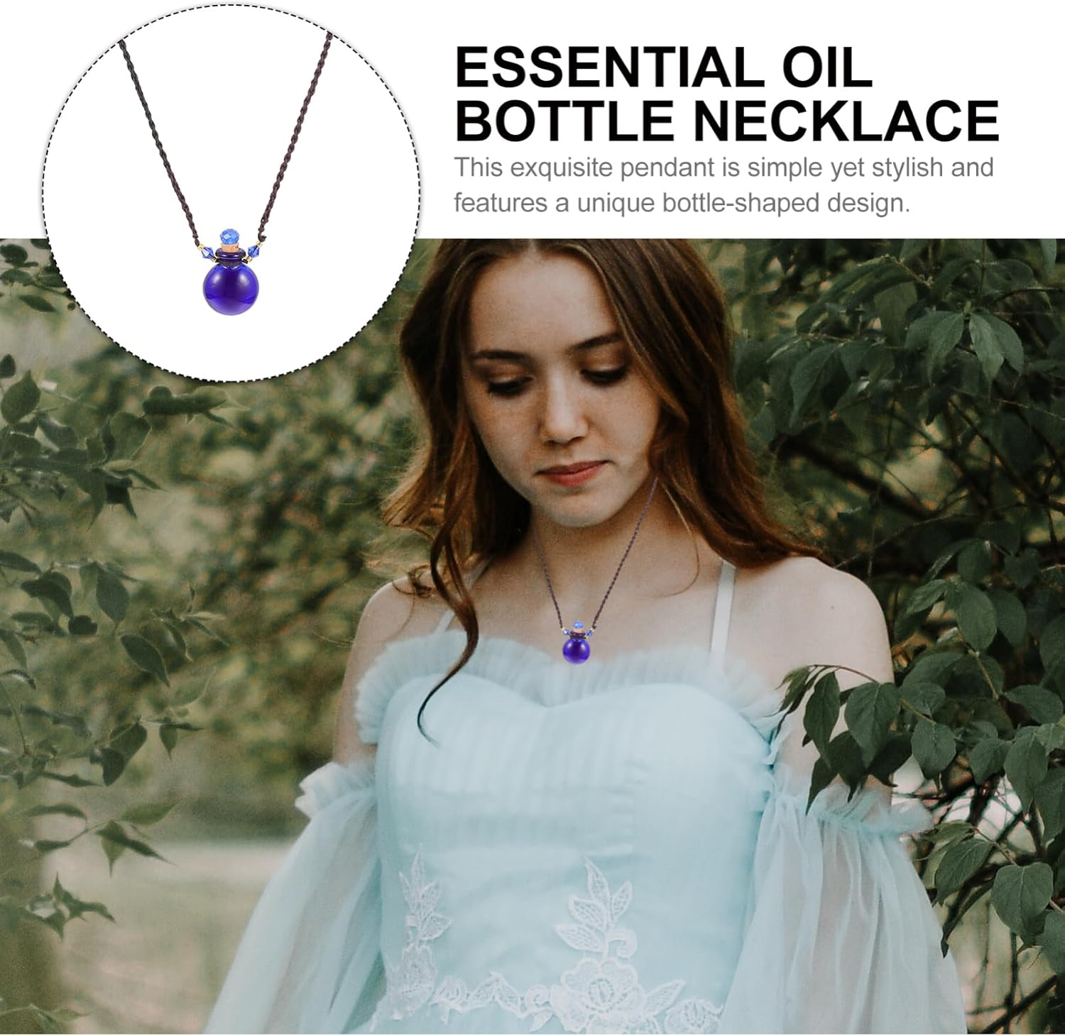 ERINGOGO 4Pcs Portable Aroma Bottle Car Air Freshener Decorative Pendant Car Perfume Scent Booster image number 3