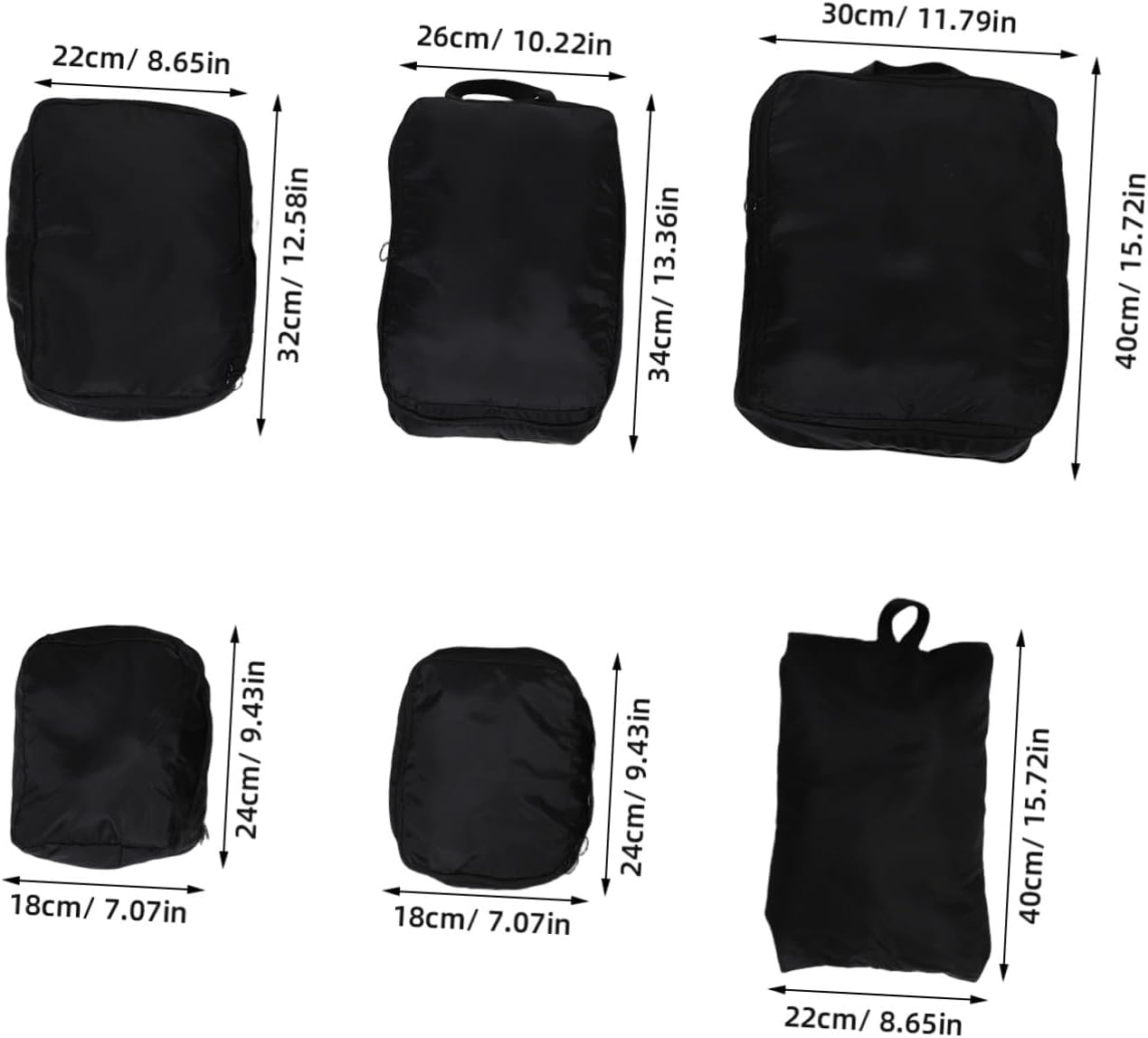 TOPPERFUN Travel Packing Cubes Set for Suitcases with Shoe Laundry Bags Space-Saving Luggage Organizers for Efficient Travel Essentials Storage and Suitcase Organization image number 4