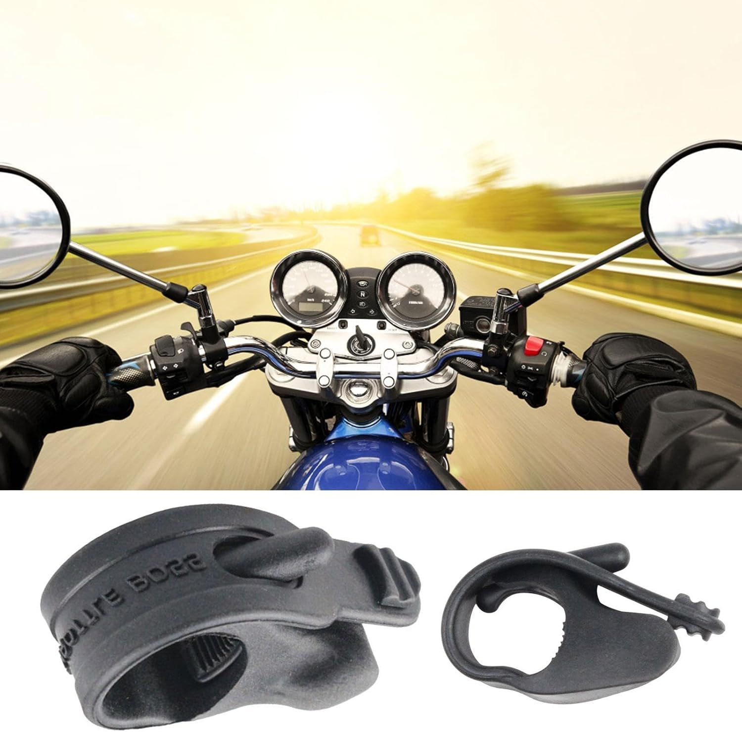 1/2Pc Motorcycle Throttle Assist - Lock Assist Clamp, Control Throttle Lock Kits, Motorcycles Assist Holder Accelerator | Motorcycle Assist Rest Accelerator for Motorcycles Bicycles Electric - 1Pc image number 5