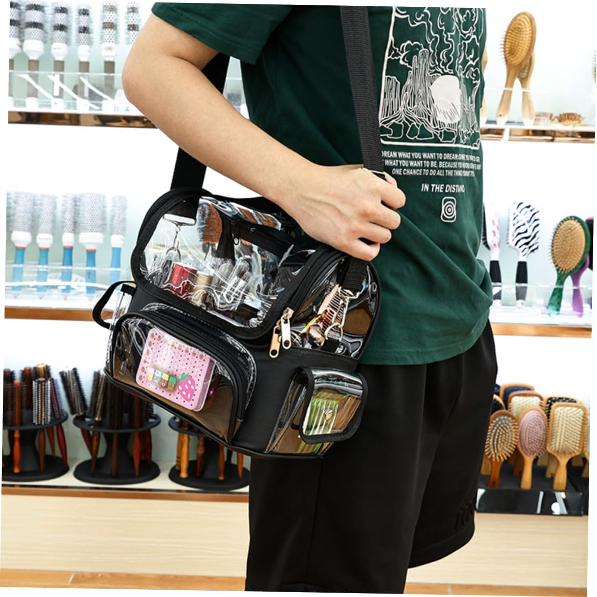 OATIPHO Tool Box Bag Large Capacity Makeup Case for Hairstylist Barber Travel Bag Zipper Organizer for Hair Tools and Supplies for Travel Organiser image number 6