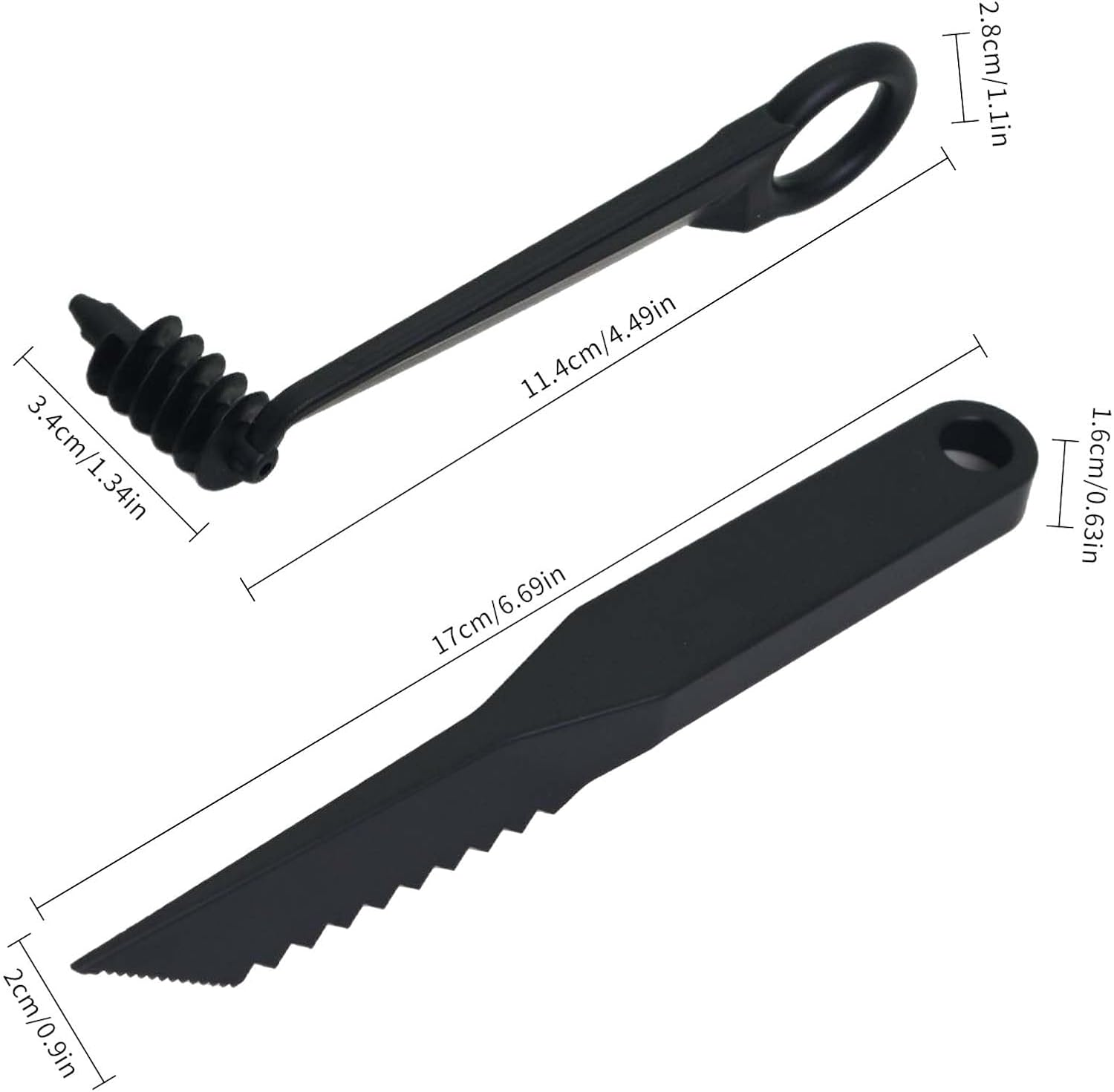 FLYTIN V-Shaped Knife Spiral Cutter, Serrated Fruit Vegetable Cutter Tool for Kitchen Decorating, Food-Safe Small Kitchen Gadget Easy to Use