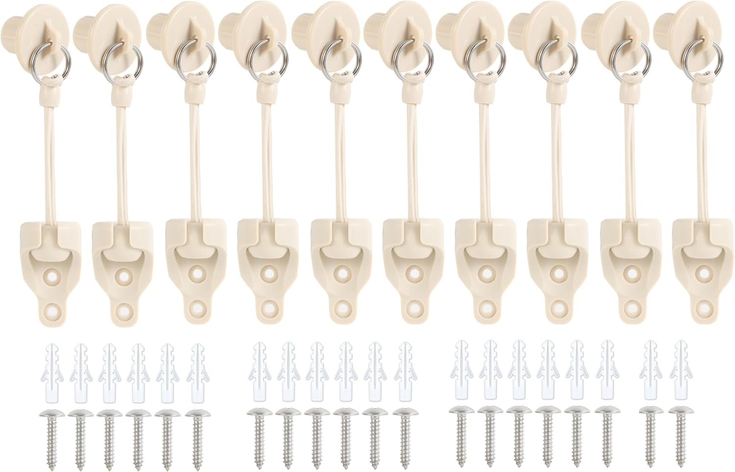 Pull Ring End Cover 3 Sets, General for Outdoor Roller Shutter/Indoor Roller Shutter Replacement Accessories (Black) image number 3