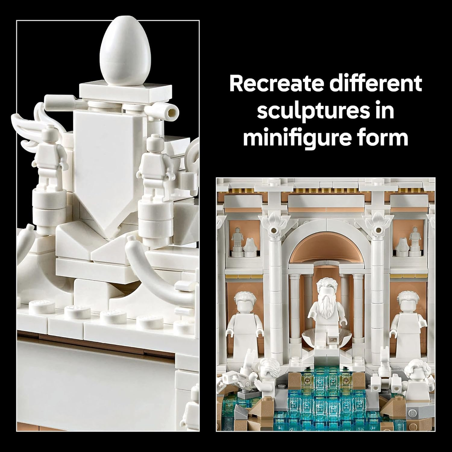 LEGO Architecture Trevi Fountain Set, Model Building Kit for Adults with Palazzo Facade & Minifigure Sculptures, Fun 3D Puzzle for Home Decor or Office Display, History Treat for Men & Women 21062 image number 1
