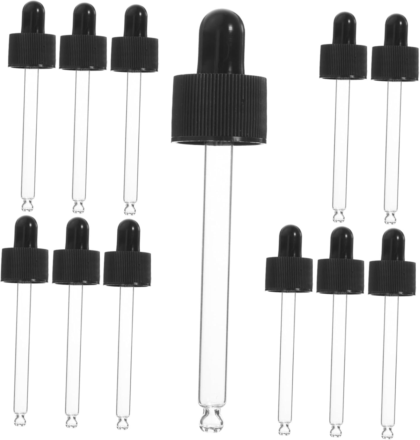 WOFASHPURET 12Pcs Silicone Glass Dropper for Oil Bottles Anti-Drip Oil Pipette Dispenser Clear Eye Dropper Travel-Friendly and Stylish image number 2