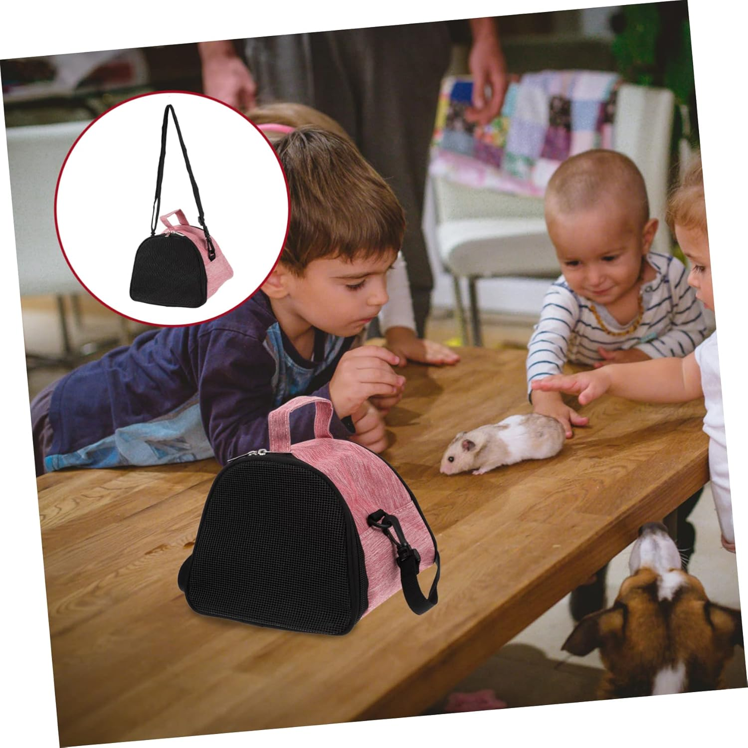 Ipetboom Pet Outing Bag Bunny Carrier Breathable Guinea Pig Travel Bag Travel Hamster Carrier for Hamster Outing