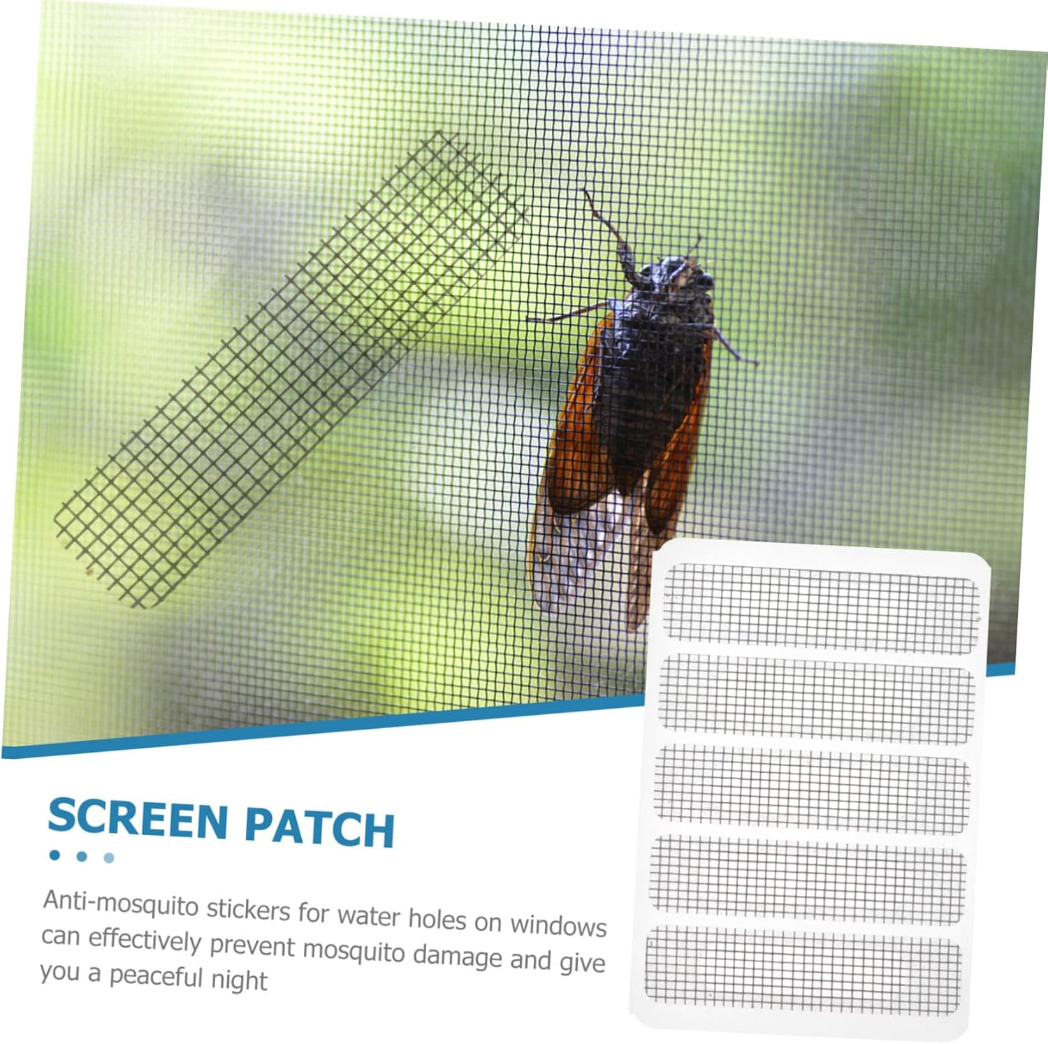 DOITOOL 20Pcs Screen Window Repair Tape Strong Adhesive Mesh for Window and Door Prevention Patch Repair Tool