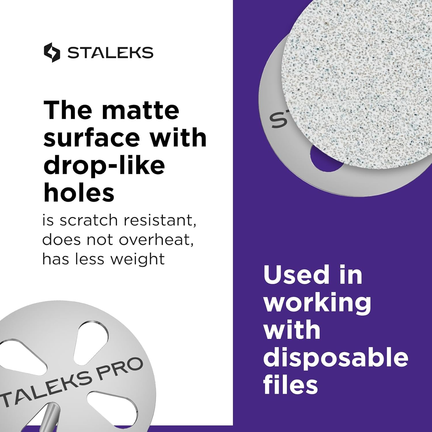 STALEKS Pododisc 20Mm Pedicure + 5 Spare Files 180 Grit Professional Home Use Stainless Steel (Pdset-20) image number 1
