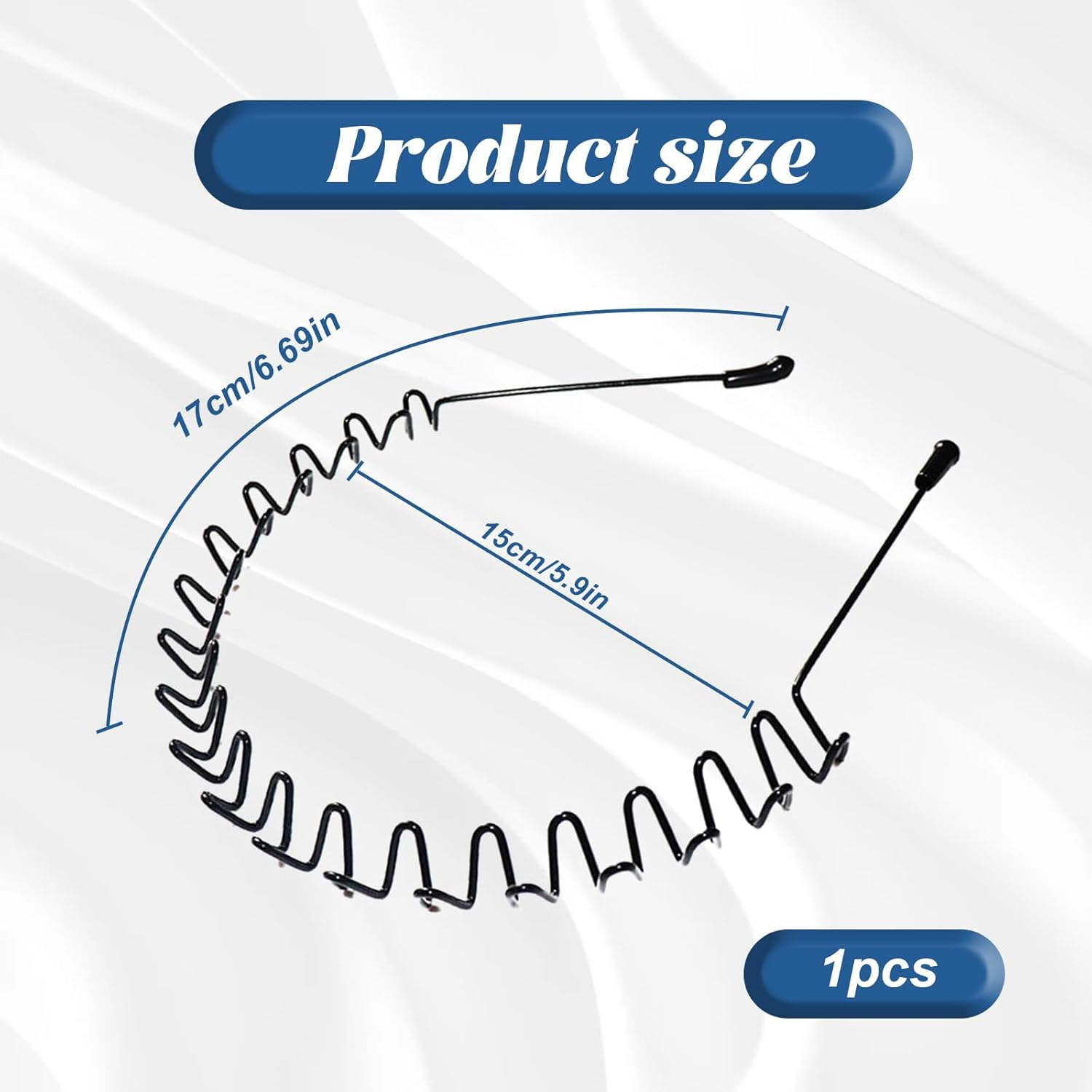 Metal Hair Band for Men Women, Hoop Clips Headband Men, Hair Bands for Outdoor Sporters Simple Elastic Non Slip Wide Headbands Headwear for Outdoor Sporters