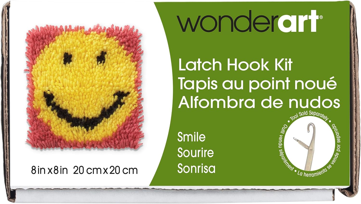 Wonderart Mr. Fox Latch Hook Kit, 8" X 8"