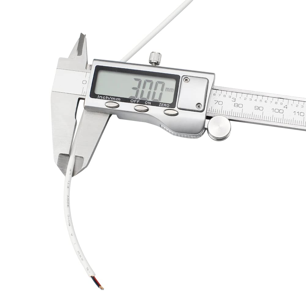 10 Meter 24AWG White Electrical Wire, Outer Diameter 3MM, 2 Core round PVC Mains Electrical Cable Twin Flexible Copper Cable, Wear-Resistant, Oxidation Resistance for Installing Low-Power Appliances image number 5