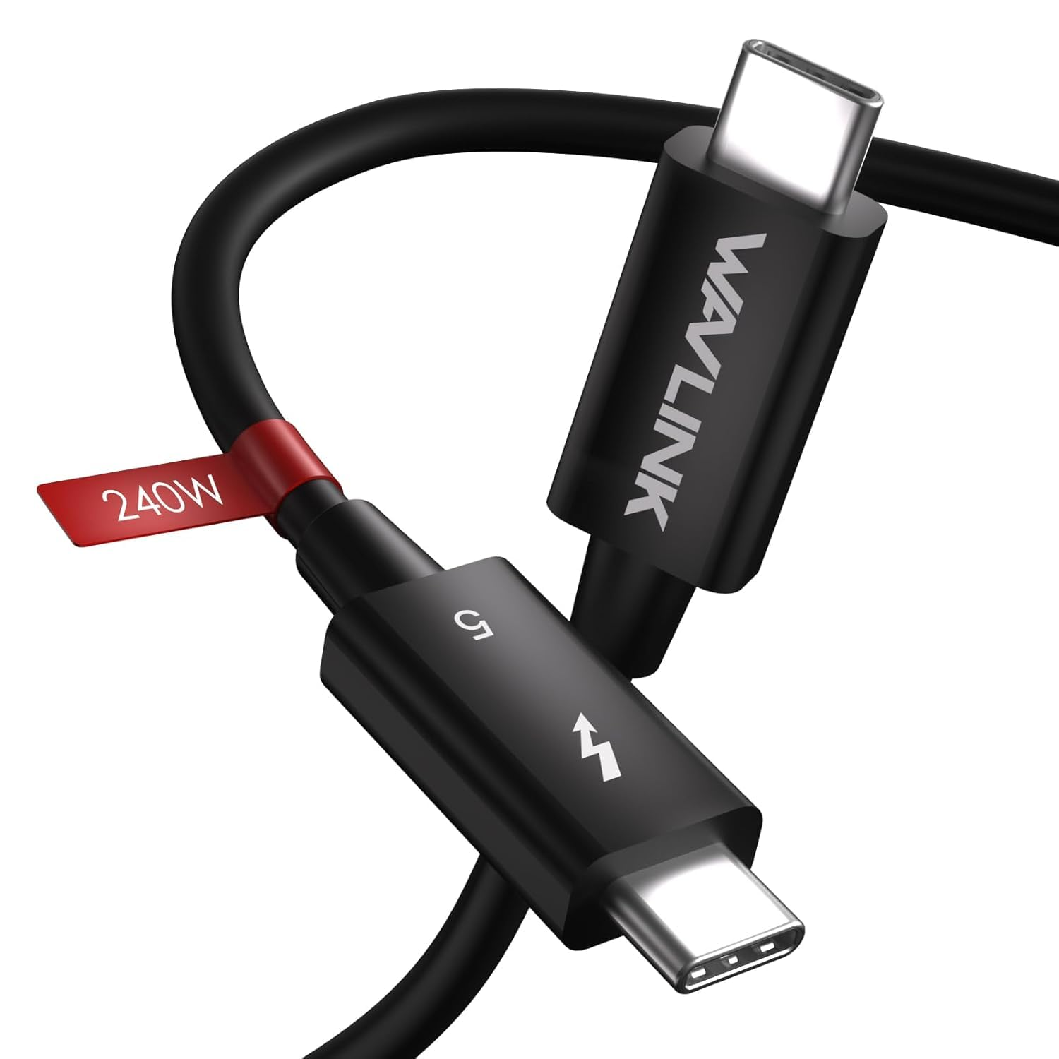 WAVLINK Thunderbolt 5 Cable, 120Gbps Fast Data Transfer and 240W Power Delivery USB-C Cable, 8K/16K Display Support, Backwards Compatible Tb4/3/Usb4/3,Ideal for Gaming,Laptops,Monitors and Docks-0.29M image number 6