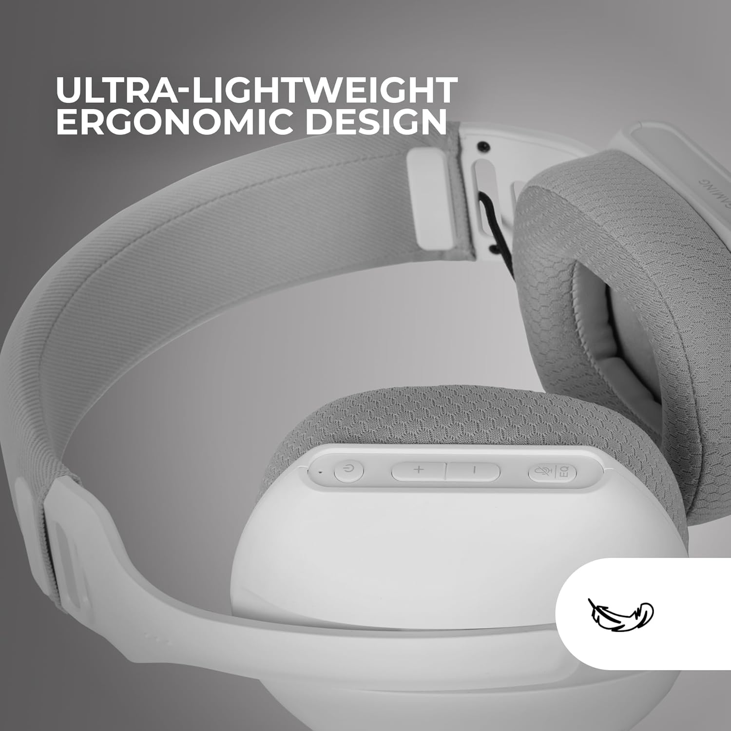 MARSGAMING MHW-PRO Wireless Gaming Headset ARGB Flow, 3D Surround Sound 7.1, Bluetooth 5.3 + 2.4Ghz + 3.5 Mm Jack, Ultralight Ergonomic Design, Dual Microphone, Multiplatform, White image number 5