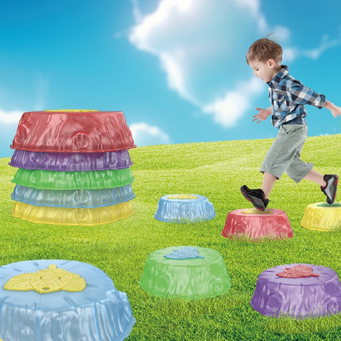 Light up Stepping Stones for Kids - Music and Sensory Balance Stones for Toddlers 3-5 (8Pcs) image number 2
