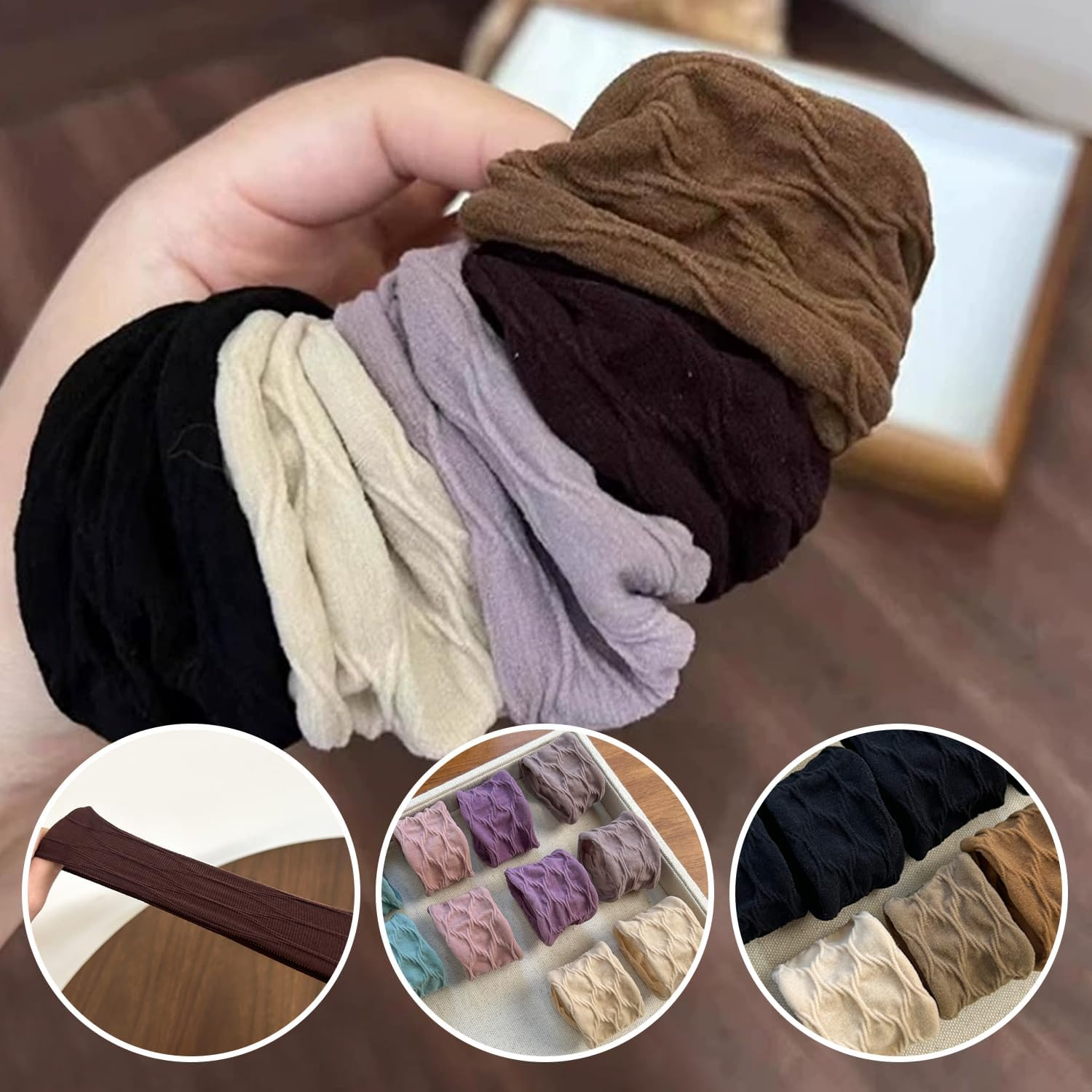 Pack of 25 Women'S Wide Hair Bobbles Elastic Hair Ties Ponytail Hair Bobbles Hair Fixing Tools Hair Accessories image number 4