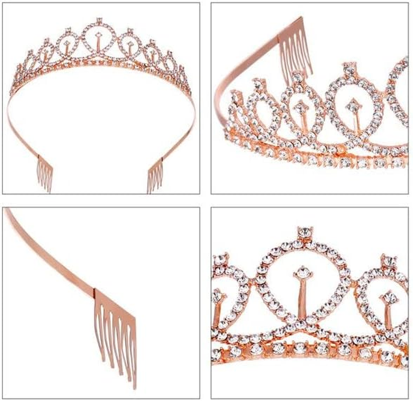 Birthday Party Crown and Sash Set, Birthday Girl Sash and Rhinestone Tiara Kit, Birthday Gifts for Women Birthday Party Supplies image number 4