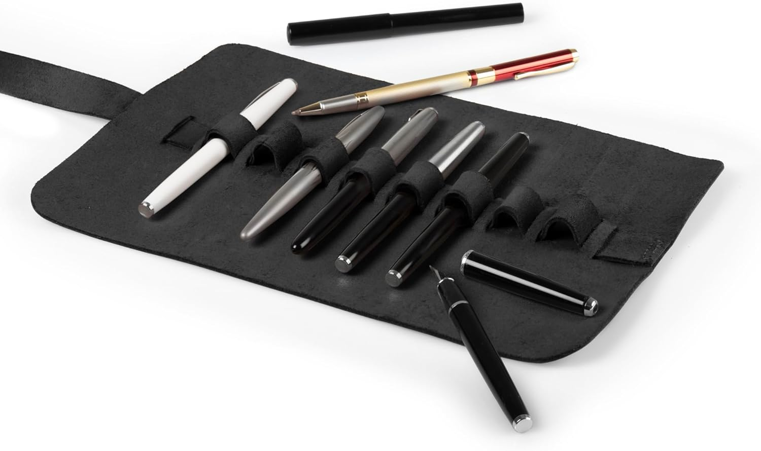 Londo Genuine Leather Pen and Pencil Roll Case
