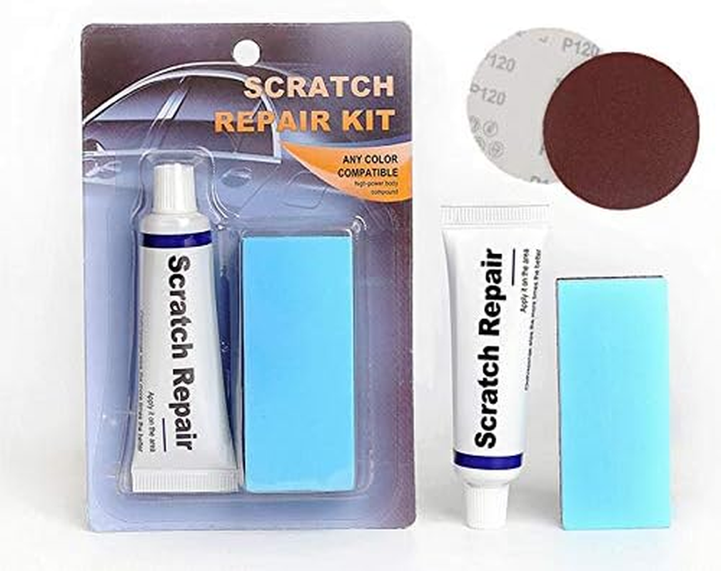 Car Scratch Repair Kit, Auto Maintenance Wax Polishing Grinding Paste Paint Care Set, Care Grinding Polishing Restorer Liquid with Sponge