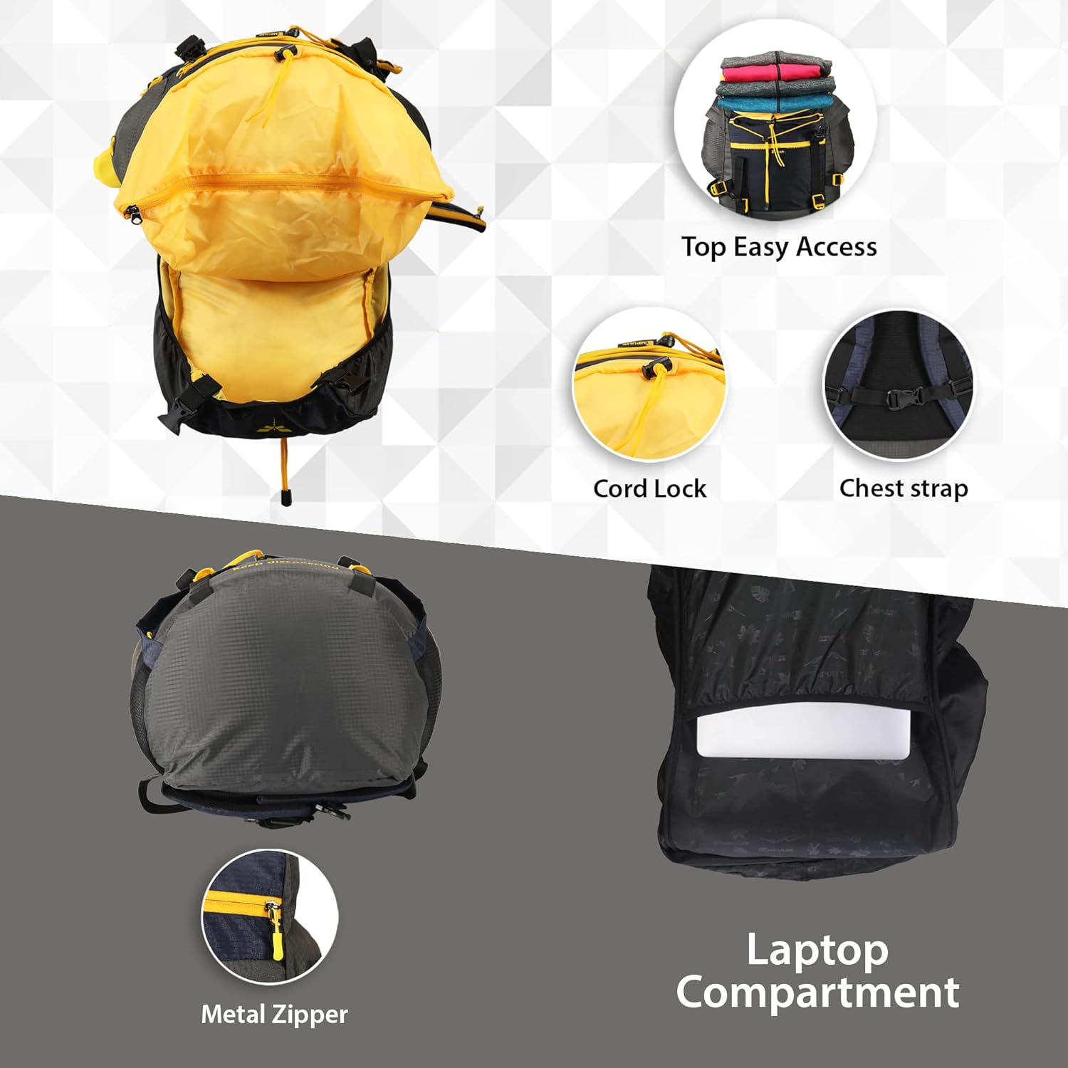 Impulse Rucksack Bags 75 Litres Travel Bag for Men Tourist Bag for Travel Backpack for Hiking Trekking Bag for Men Camping Thames Bag with 1 Year Warranty - Black image number 6