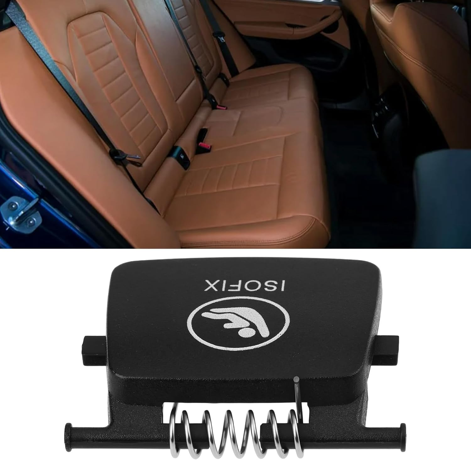 2Pcs Rear Seat Isofix Cover Panel 52207474100 Compatible with BMW X3 X4 G01 G02 2018-2021 image number 2